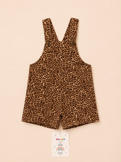 Leopar Desenli Askılı Queen Salopet