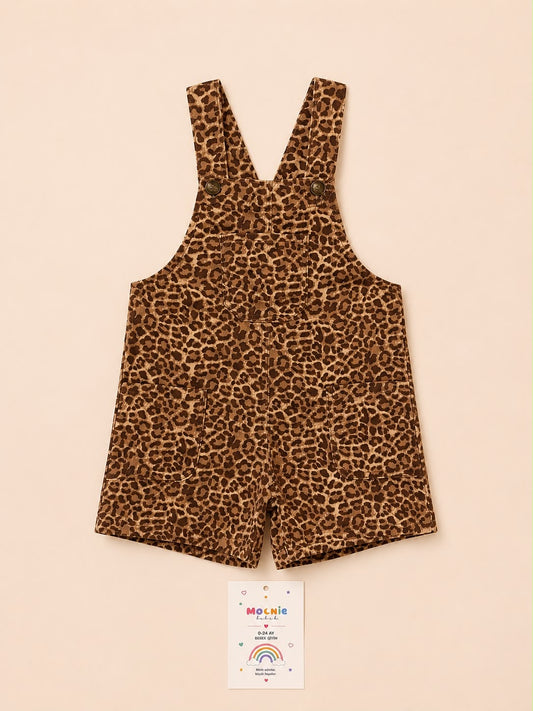 Leopar Desenli Askılı Queen Salopet