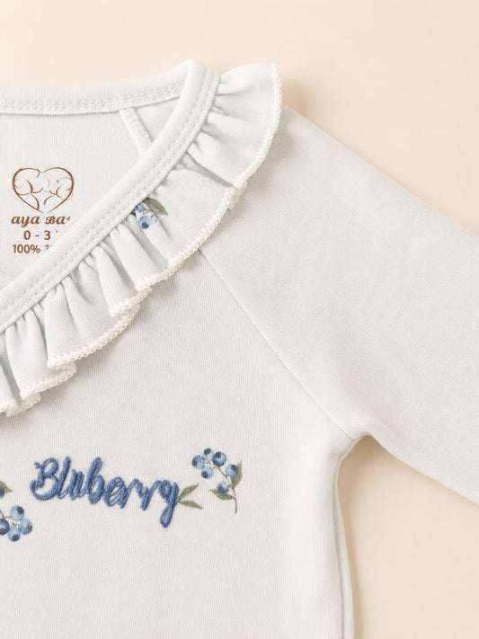 Blueberry Nakışlı 5'li Hugo Hastane Çıkışı Seti