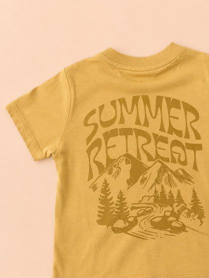 Summer Retreat Baskılı Çizgili Şortlu Bastien Takım